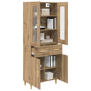 Highboard Artisan Egetræ 69,5 x 34 x 180 cm Konstrueret træ