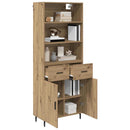 Highboard Artisan Egetræ 69,5 x 34 x 180 cm Ingeniørtræ og glas