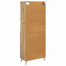 Highboard Artisan Egetræ 69,5 x 34 x 180 cm Konstrueret træ
