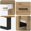 Highboard med skuffe 2 pcs Artisan Egetræ Konstrueret træ
