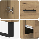 Highboard med skuffe 2 pcs Artisan Egetræ Konstrueret træ
