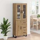 Highboard med skuffe 2 pcs Artisan Egetræ Konstrueret træ