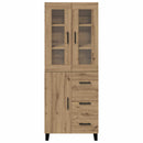 Highboard med skuffe 2 pcs Artisan Egetræ Konstrueret træ