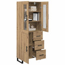 Highboard med skuffe 2 pcs Artisan Egetræ Konstrueret træ
