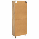 Highboard Artisan Egetræ 69,5 x 34 x 180 cm Ingeniørtræ og glas