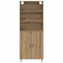 Highboard Artisan Egetræ 69,5 x 34 x 180 cm Ingeniørtræ og glas