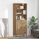 Highboard Artisan Egetræ 69,5 x 34 x 180 cm Ingeniørtræ og glas