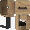 Highboard med skuffe 2 pcs Artisan Egetræ 69,5 x 34 x 180 cm
