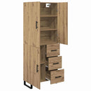 Highboard med skuffe 2 pcs Artisan Egetræ 69,5 x 34 x 180 cm