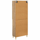 Highboard Artisan Egetræ 69,5 x 34 x 180 cm Ingeniørtræ og glas