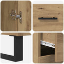 Highboard med skuffe 2 pcs Artisan Egetræ 69,5 x 34 x 180 cm