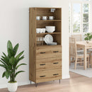 Highboard med skuffe 2 pcs Artisan Egetræ Konstrueret træ