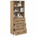 Highboard med skuffe 2 pcs Artisan Egetræ Konstrueret træ