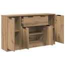 Sideboard med skuffe 3 pcs Artisan Egetræ Konstrueret træ