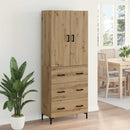 Highboard Artisan Egetræ 69,5 x 34 x 180 cm Konstrueret træ