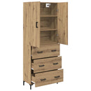 Highboard Artisan Egetræ 69,5 x 34 x 180 cm Konstrueret træ