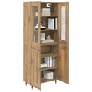Highboard 2 pcs Artisan Egetræ Konstrueret træ