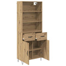 Highboard med skuffe 2 pcs Artisan Egetræ Konstrueret træ