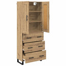 Highboard Artisan Egetræ 69,5 x 34 x 180 cm Konstrueret træ