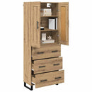 Highboard Artisan Egetræ 69,5 x 34 x 180 cm Konstrueret træ