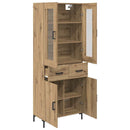 Highboard med skuffe 2 pcs Artisan Egetræ Konstrueret træ