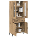 Highboard med skuffe 2 pcs Artisan Egetræ Konstrueret træ