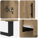 Highboard med skuffe 2 pcs Artisan Egetræ 69,5 x 34 x 180 cm