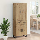 Highboard med skuffe 2 pcs Artisan Egetræ 69,5 x 34 x 180 cm