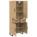 Highboard med skuffe 2 pcs Artisan Egetræ 69,5 x 34 x 180 cm