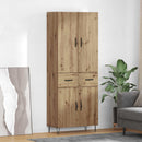 Highboard 2 pcs Artisan Egetræ Konstrueret træ og glas