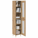 Highboard 2 pcs Artisan Egetræ Glas