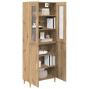 Highboard Artisan Egetræ 69,5 x 34 x 180 cm Ingeniørtræ og glas