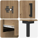 Highboard med skuffe 2 pcs Artisan Egetræ Konstrueret træ