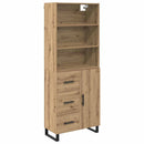 Highboard med skuffe 2 pcs Artisan Egetræ Konstrueret træ