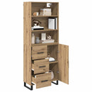 Highboard med skuffe 2 pcs Artisan Egetræ Konstrueret træ