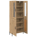 Highboard Artisan Egetræ 69,5 x 34 x 180 cm Konstrueret træ