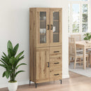 Highboard med skuffe 2 pcs Artisan Egetræ Konstrueret træ