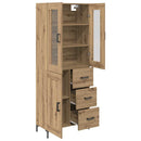 Highboard med skuffe 2 pcs Artisan Egetræ Konstrueret træ