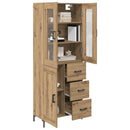 Highboard med skuffe 2 pcs Artisan Egetræ Konstrueret træ