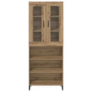 Highboard Artisan Egetræ 69,5 x 34 x 180 cm Konstrueret træ