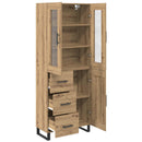 Highboard med skuffe 2 pcs Artisan Egetræ Konstrueret træ