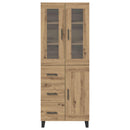 Highboard med skuffe 2 pcs Artisan Egetræ Konstrueret træ