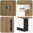 Highboard 2 pcs Artisan Egetræ Konstrueret træ