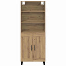 Highboard 2 pcs Artisan Egetræ Konstrueret træ
