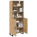Highboard 2 pcs Artisan Egetræ Konstrueret træ