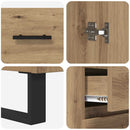 Highboard med skuffe 2 pcs Artisan Egetræ Konstrueret træ