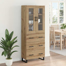 Highboard med skuffe 2 pcs Artisan Egetræ Konstrueret træ