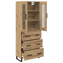 Highboard med skuffe 2 pcs Artisan Egetræ Konstrueret træ