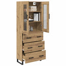 Highboard med skuffe 2 pcs Artisan Egetræ Konstrueret træ