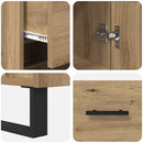 Highboard Artisan Egetræ 34,5 x 34 x 180 cm Konstrueret træ